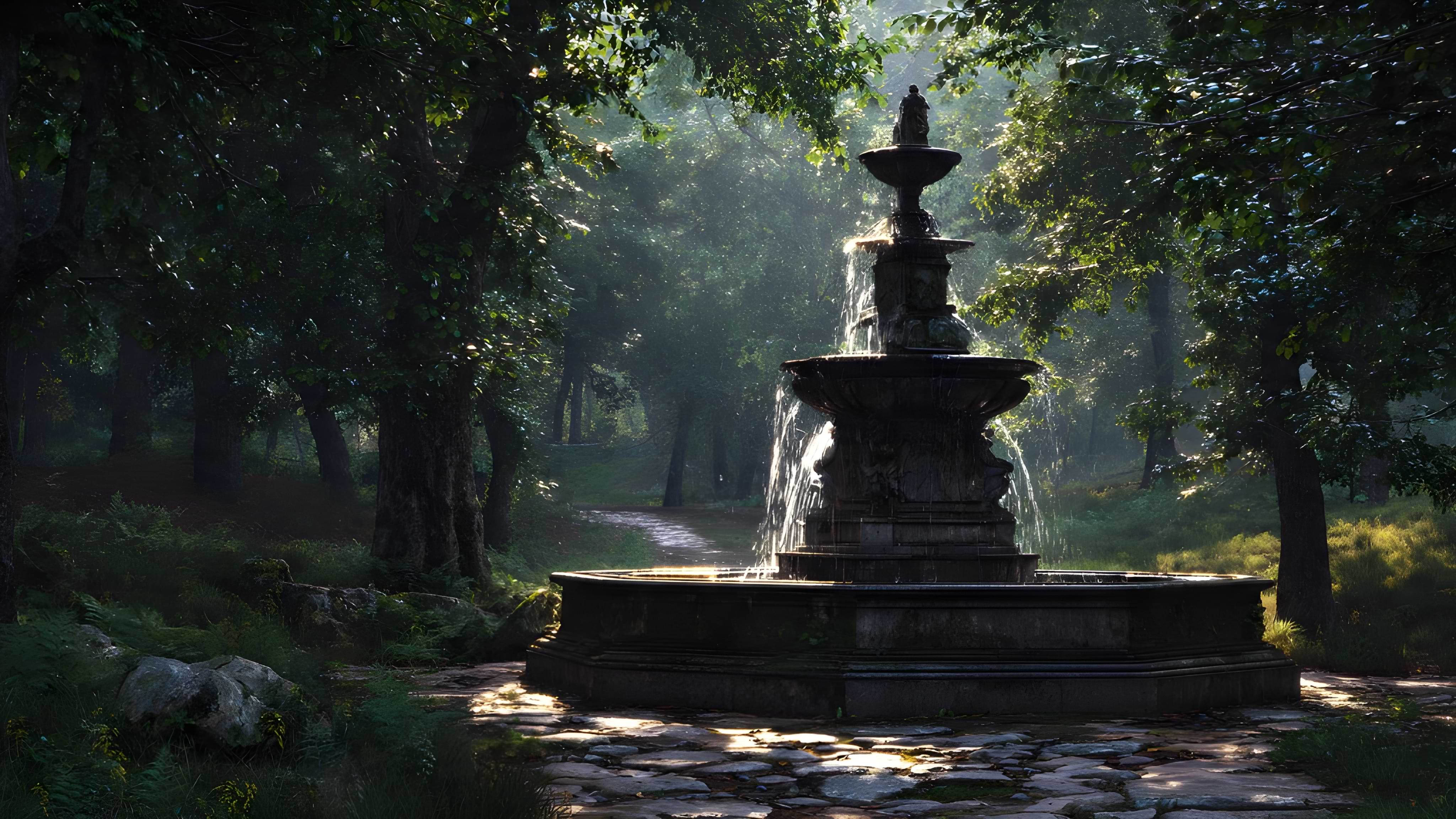 Fountain in the forest